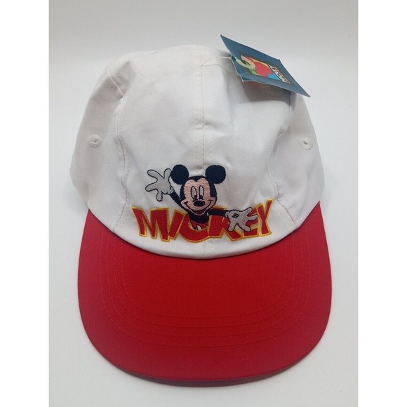 Vintage Mickey Unlimited Embroidered Mickey Mouse Strech Fit Hat Cap - New NWT - Picture 1 of 7